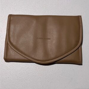 8 Other Reasons Brown Faux Leather Travel Jewelry Organizer Roll Clutch